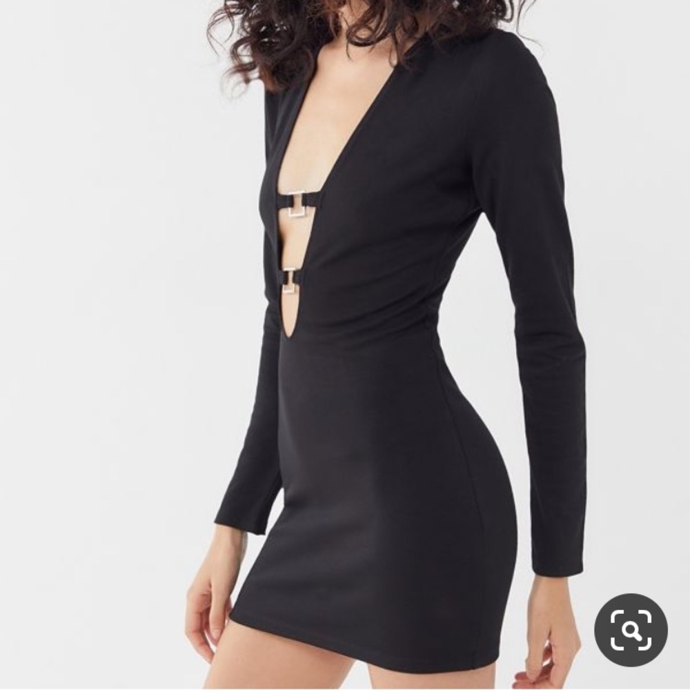 Motel Marley plunging bodycon mini dress